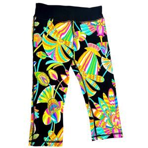 Trina Turk Capri Yoga Leggings Athleisure Run Gym Bright Colors Women Size XS